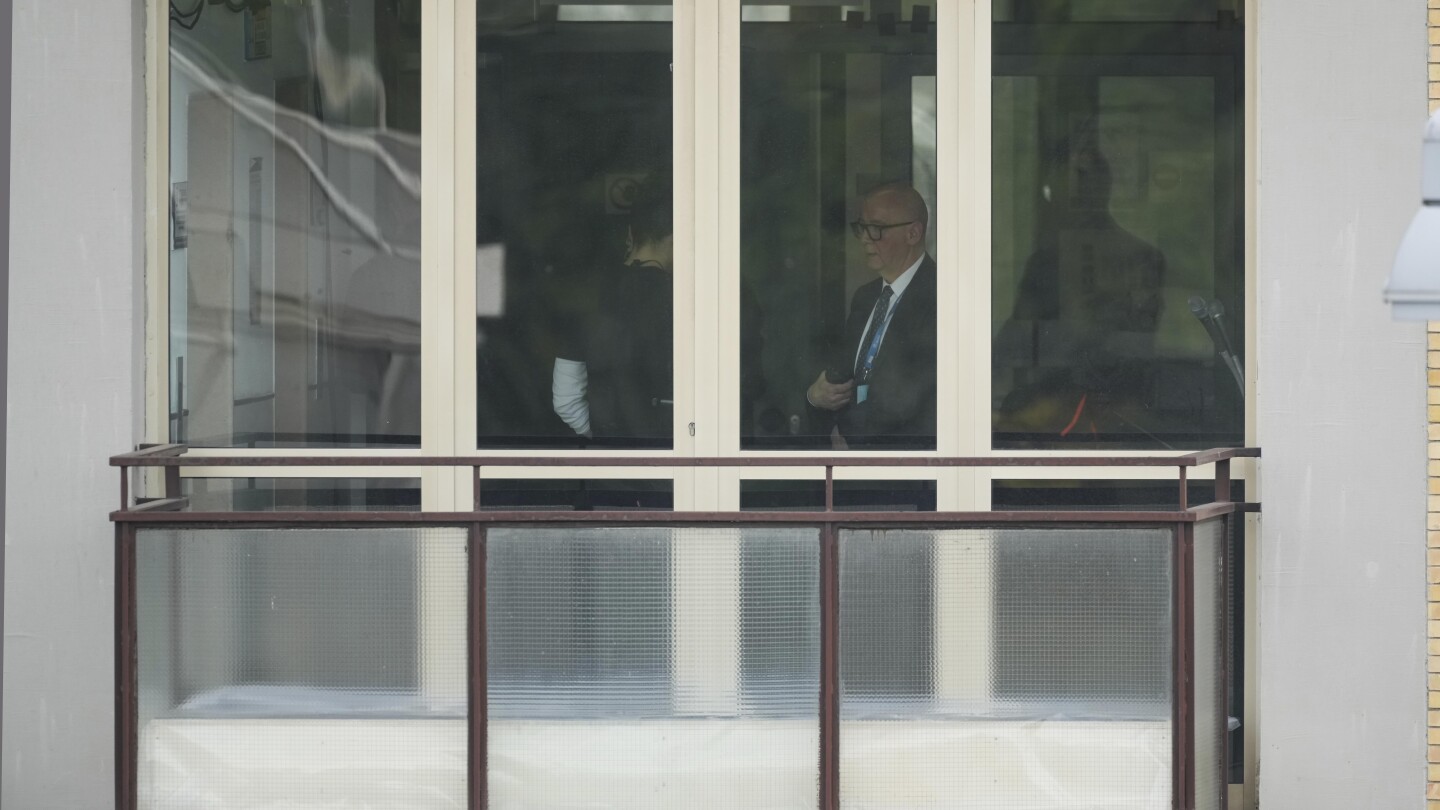 Pope is making first public appearance before hospital discharge and return to Vatican