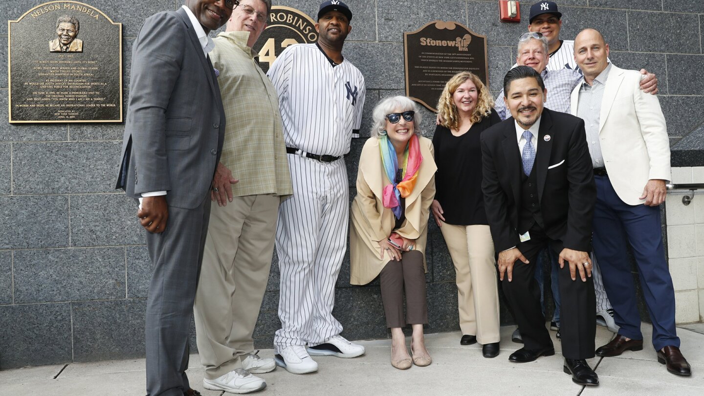 The Babe Ruth plaque in Monument Park at Yankee Stadium