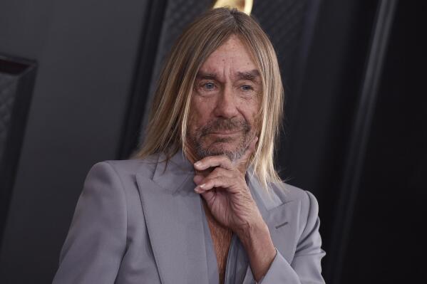 FILE - Iggy Pop arrives at the 62nd annual Grammy Awards at the Staples Center, Jan. 26, 2020, in Los Angeles. American rocker Iggy Pop, known as “the godfather of punk”, and Ensemble Intercontemporain, a contemporary music orchestra based in Paris, have won the 2022 Polar Music Prize, a Swedish music award. The award panel said Tuesday Feb. 8, 2022, that rock icon Iggy Pop has “created furious rock music by blending together blues and free jazz influences with the roar of the Michigan automotive industry.” (Photo by Jordan Strauss/Invision/AP, File)
