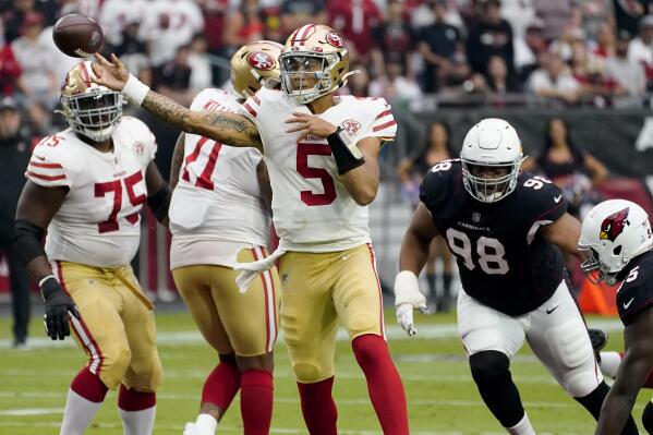 Niners QB Lance shows potential in up-and-down first start - The San Diego  Union-Tribune