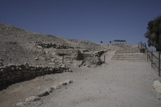 Una imagen del yacimiento arqueológico "Colina del Sultán" cerca de Jericó, Cisjordania, el domingo 17 de septiembre de 2023. (AP Foto/Mahmoud Illean)