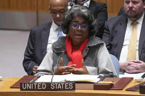 United States Ambassador to the United Nations Linda Thomas-Greenfield speaks during a meeting of the Security Council at U.N. headquarters, Monday, Nov. 21, 2022. The meeting was called to discuss recent North Korean missile launches. North Korean leader Kim Jong Un says the test of a newly developed intercontinental ballistic missile confirmed that he has another "reliable and maximum-capacity" weapon to contain any outside threats. (AP Photo/Seth Wenig)