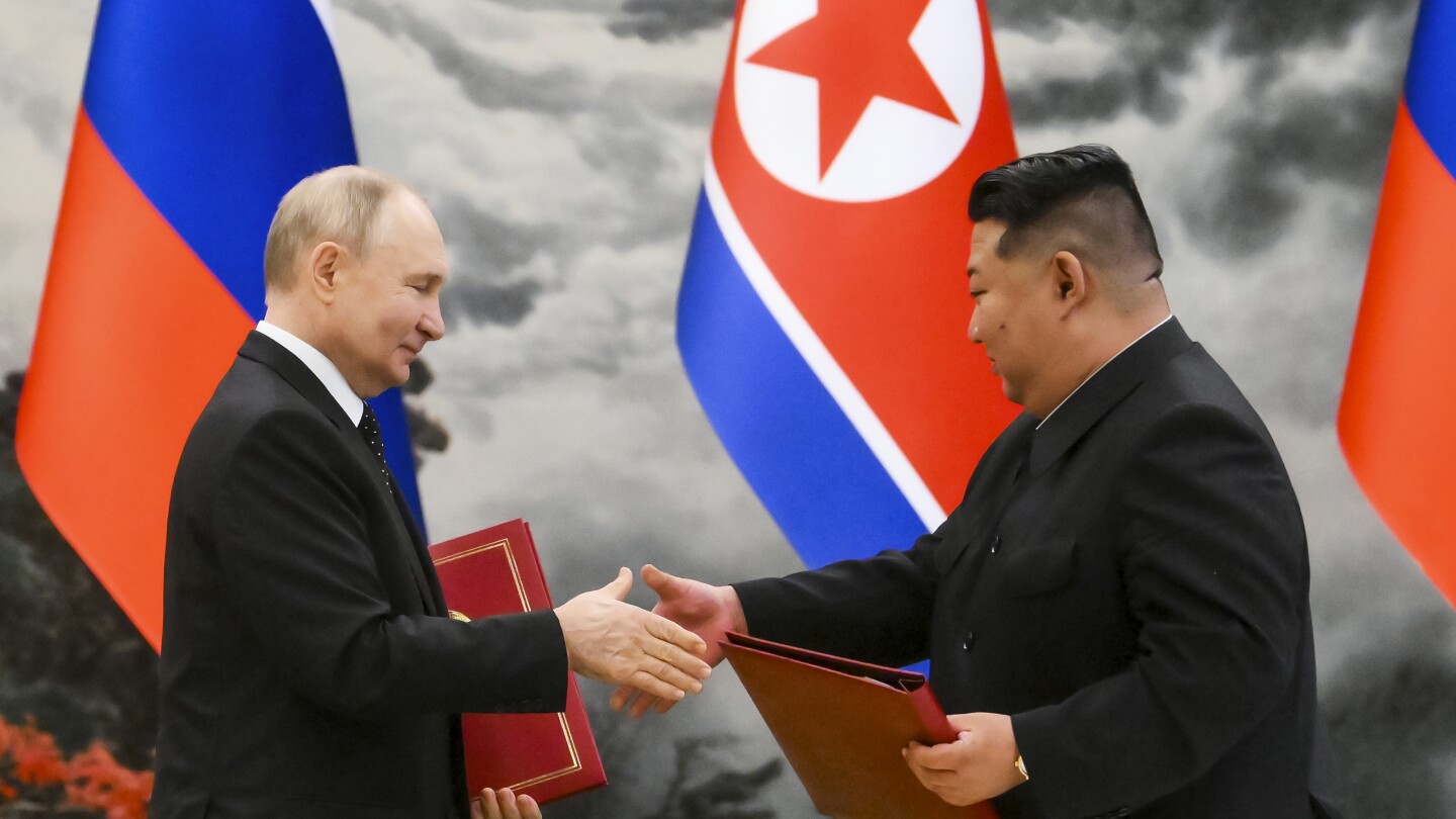 ロシアのプーチン大統領と北朝鮮の金正恩がパートナーシップ契約を締結した。