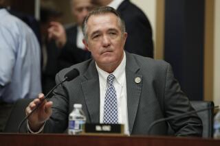 Rep. Trent Franks, R-Ariz., takes his seat before the start of a House Judiciary hearing on Capitol Hill in Washington, Thursday, Dec. 7, 2017, on Oversight of the Federal Bureau of Investigation. Franks says in a statement that he never physically intimidated, coerced or attempted to have any sexual contact with any member of his congressional staff. Instead, he says, the dispute resulted from a discussion of surrogacy. Franks and his wife have 3-year-old twins who were conceived through surrogacy. (AP Photo/Carolyn Kaster)