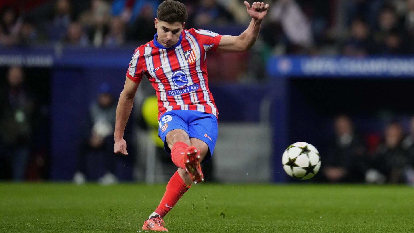 Atletico Madrid Tops Slovan Bratislava 3-1