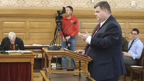 Breaking News FILE - Kansas voice Gain. Michael Capps, R-Wichita, testifies at some point soon of a committee listening to, Jan. 30, 2020, at the Statehouse in Topeka, Kan. The extinct Kansas lawmaker who became convicted of 12 felonies for lying on applications for federal COVID-19 reduction is attempting to handbook clear of spending any time in detention center, with his attorney citing his Air Drive carrier in a fight zone as one motive. (AP Picture/John Hanna, File)