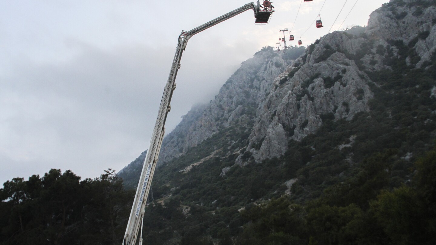 Un accidente de teleférico en Türkiye provoca la muerte de un pasajero, siete heridos y decenas de personas varadas