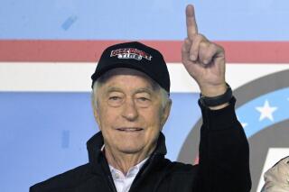 FILE - Car owner Roger Penske gestures in Victory Lane after Austin Cindric won the NASCAR Daytona 500 auto race at Daytona International Speedway, Sunday, Feb. 20, 2022, in Daytona Beach, Fla. Roger Penske closed a remarkable 85th birthday celebration with a weeklong motorsports sweep. He picked up a third Daytona 500 victory with Austin Cindric and then Scott McLaughlin, the Australian V8 Supercar champion he thought so highly of when he moved him to the United States last season, won the IndyCar season opening race. (AP Photo/Phelan M. Ebenhack, File)
