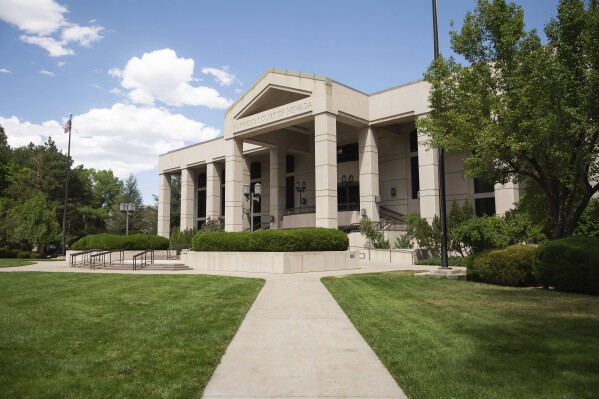 FILE - The Supreme Court of Nevada building is seen in Carson City, Nev., on Thursday, July 16, 2020. An election-fraud crusader in Nevada who failed in earlier attempts to oust Washoe County's top election official and others over allegations of misconduct and malfeasance has lost his appeal to the state Supreme Court. (David Calvert/The Nevada Independent via AP, file)