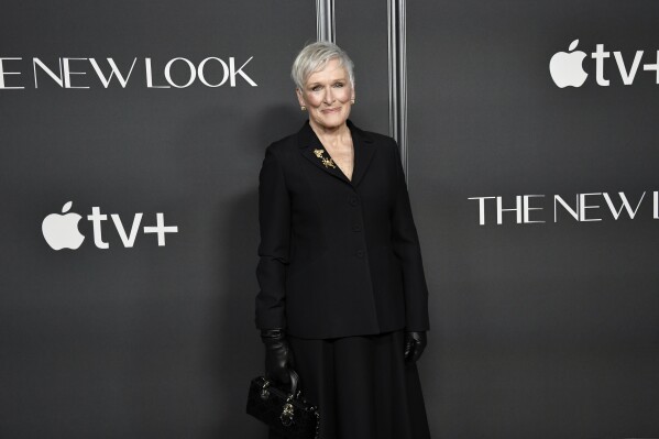 Glenn Close attends the premiere of the Apple TV+ series "The New Look," at Florence Gould Hall, Monday, Feb. 12, 2024, in New York. (Photo by Evan Agostini/Invision/AP)