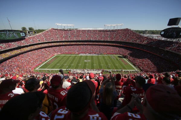 Fans watch an NFL football game between the Kansas City Chiefs and the New York Giants at Arrowhead Stadium, Sept. 29, 2013, in Kansas City, Mo. (AP Photo/Charlie Riedel, file)