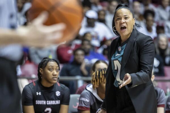South Carolina's Dawn Staley coaches game in Eagles jersey