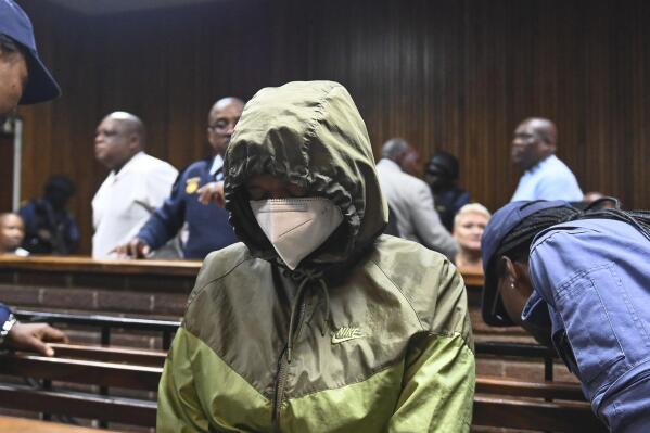 Nandipha Magudumana in the dock at the Magistrates Court in Bloemfontein, South Africa, Thursday, April 13, 2023. Magudumana is the girlfriend of Thabo Bester, a man serving a life sentence for murder and rape and who escaped from a top-security prison with help from guards by faking his own burning death, was bought back to South Africa early Thursday after going on the run with Magudumana. (AP Photo)