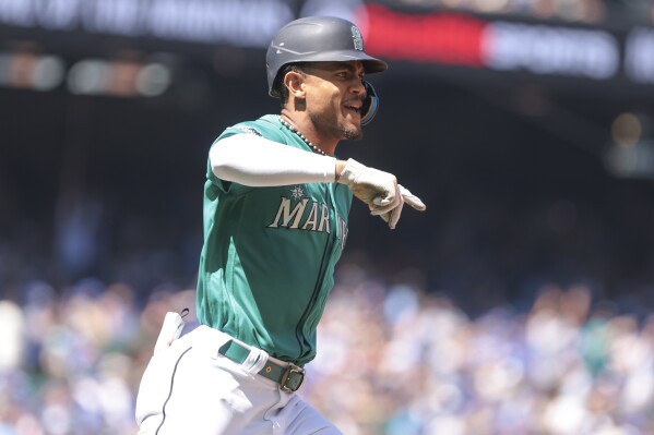 JULIO RODRIGUEZ MLB DEBUT GAME USED BASEBALL MARINERS v TWINS OPENING DAY  4/8/22