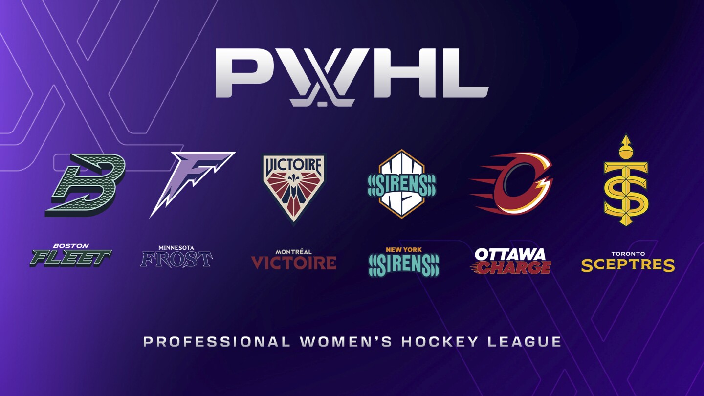 PWHL unveils nicknames and logos for teams as women’s hockey league begins second season