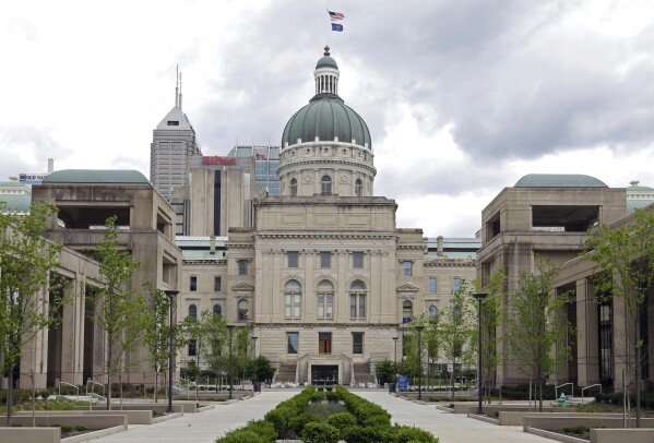 The Indiana Statehouse is seen May 5, 2017, in Indianapolis. (AP Photo/Michael Conroy, File)