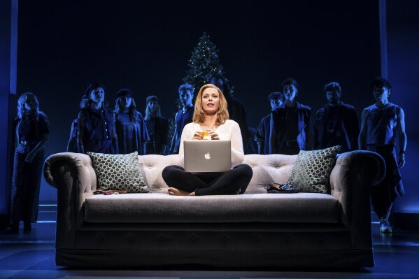 Elizabeth Stanley appears during a performance of "Jagged Little Pill" in New York. Stanley earned her first Tony Award nomination playing the mom of a Connecticut family spiraling out of control in the musical set to the music of Alanis Morissette's 1995 album of the same name.(Matthew Murphy/Vivacity Media Group via AP)