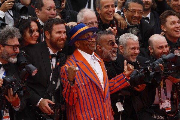 Director Spike Lee poses for photographers upon arrival at the premiere of the film 'Highest 2 Lowest' at the 78th international film festival, Cannes, southern France, Monday, May 19, 2025. (Photo by Joel C Ryan/Invision/AP)