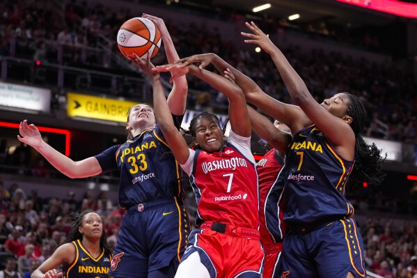Atkins scores 26 for the Mystics, who overcome Caitlin Clark's 29 points to  beat the Fever 89-84 | AP News