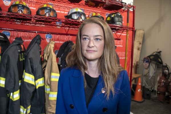 New York City Fire Commissioner Laura Kavanagh poses for a picture at FDNY headquarters in the Brooklyn borough of New York Thursday July 20 2023 Kavanagh is traveling to Washington to testify on Capitol Hill and before the Consumer Product Safety Commission to advocate for increased regulations on lithium-ion batteries in e-bikes Fires caused by faulty e-bike batteries have killed several people in the city this year AP PhotoTed Shaffrey