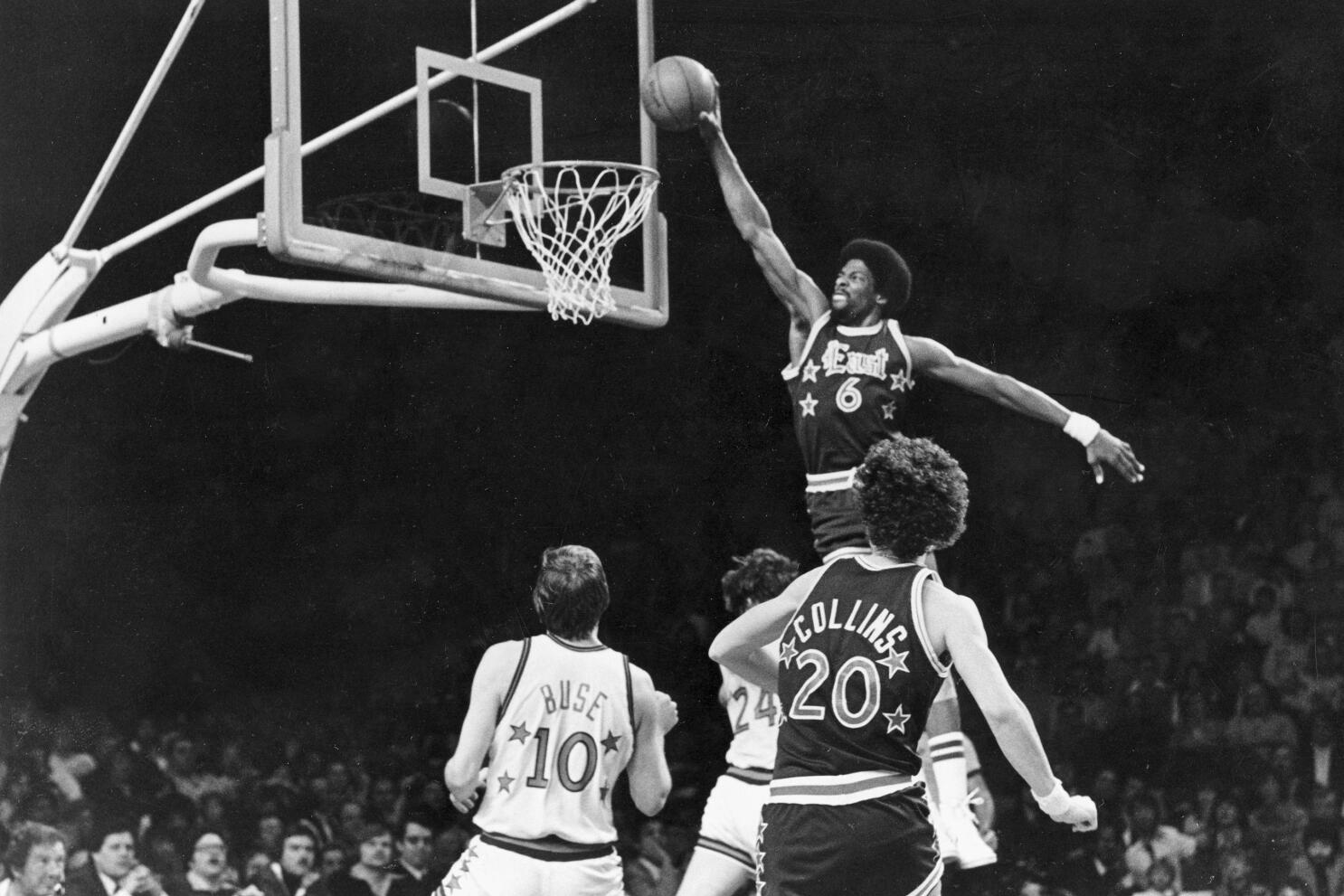  NBA Legend Boston Celtics Larry Bird Over Dr. J