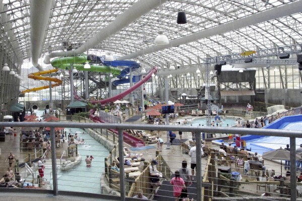 FILE - The water park at Jay Peak resort in Jay, Vt., April 18, 2016. A state audit has concluded Thursday, March 28, 2024, that Vermont did not provide adequate oversight to prevent the massive fraud that occurred in ski area and other development projects funded by foreign investors' money through a special visa program. (AP Photo/Lisa Rathke, File)