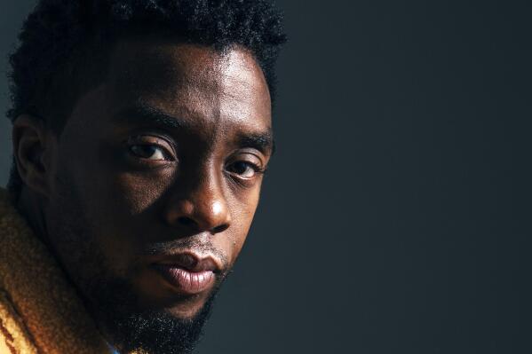 FILE - In this Feb. 14, 2018, file photo, actor Chadwick Boseman poses for a portrait in New York to promote his film, "Black Panther." The acclaimed actor is being posthumously honored as the namesake of Howard’s newly re-established Chadwick A. Boseman College of Fine Arts. Boseman, who graduated in 2000 with a BFA in directing, died in August 2020 at age 43 of colon cancer, after an illness that was largely kept secret. He rose to prominence playing a succession of Black icons in biographical films: Jackie Robinson, singer James Brown and Thurgood Marshall. (Photo by Victoria Will/Invision/AP)