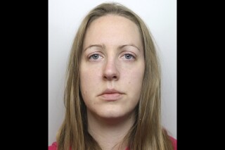 FILE - This undated handout issued by Cheshire Constabulary shows nurse Lucy Letby. (Cheshire Constabulary via AP, File)
