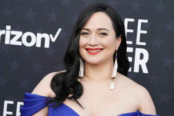 Lily Gladstone arrives at the 29th Critics Choice Awards on Sunday, Jan. 14, 2024, at the Barker Hangar in Santa Monica, Calif. (Photo by Jordan Strauss/Invision/AP)