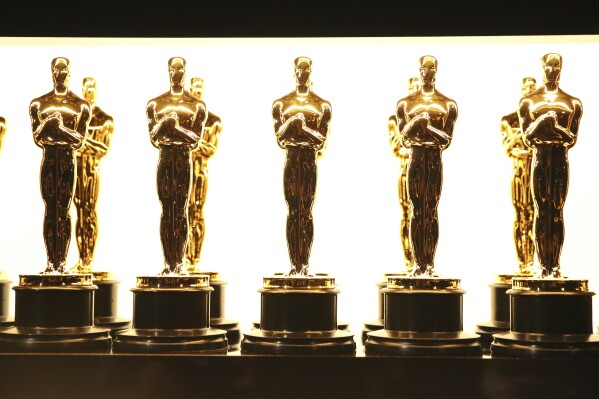 Oscar statuettes appear backstage at the Oscars in Los Angeles on Feb. 26, 2017. (Photo by Matt Sayles/Invision/AP, File)