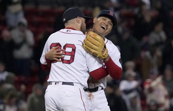 Boston Red Sox shortstop Christian Arroyo tags out Tampa Bay Rays