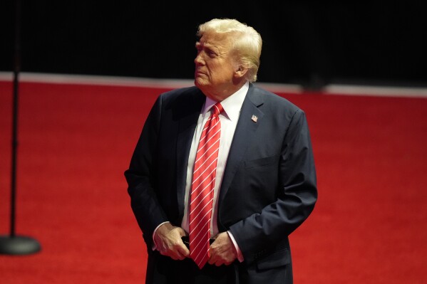 President-elect Donald Trump speaks at a rally ahead of the 60th Presidential Inauguration, Sunday, Jan. 19, 2025, in Washington. (AP Photo/Alex Brandon)