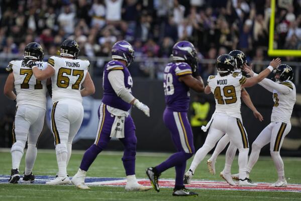 Saints lose after last-second missed field goal, Vikings 28 - Saints 25