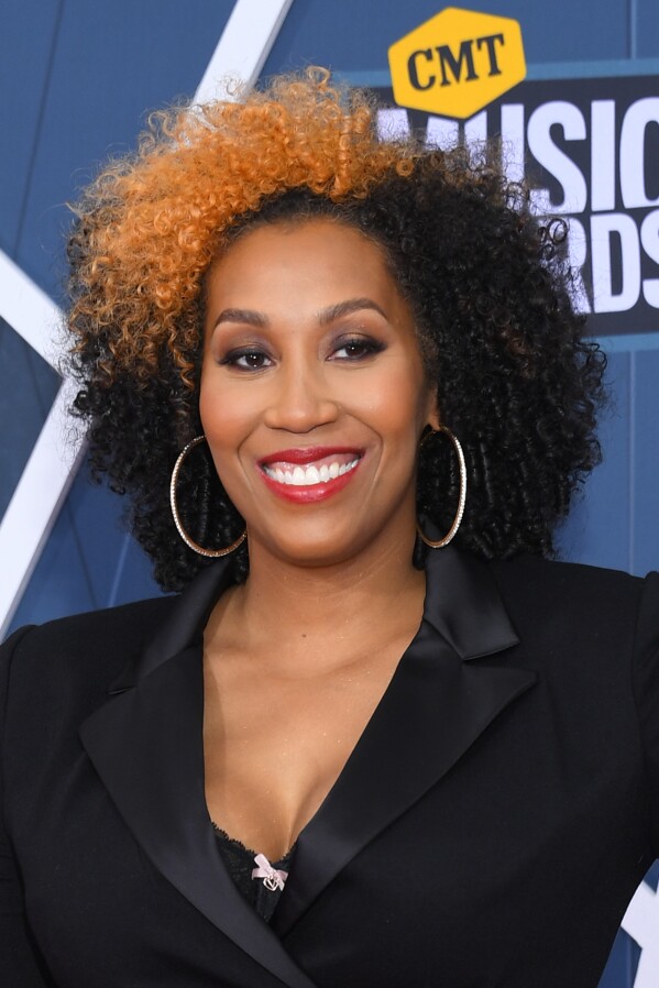 FILE - Rissi Palmer arrives at the CMT Music Awards, April 11, 2022, at the Municipal Auditorium in Nashville, Tenn. With the release of "Act II: Cowboy Carter,'' Beyoncé has reignited discussions about the genre’s origins and its diversity. (AP Photo/John Amis, File)