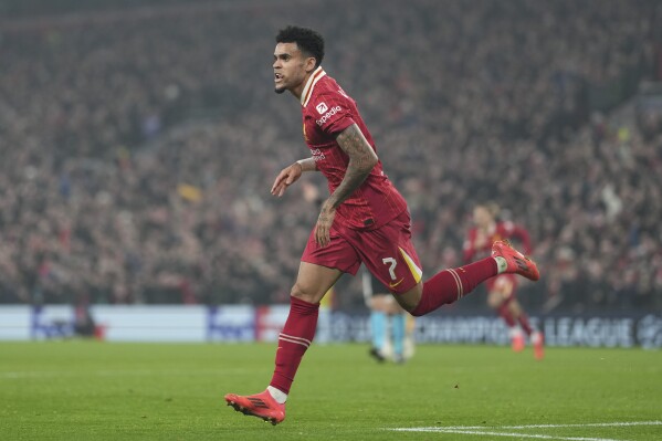 Liverpool forward Luis Diaz scores second-half hat trick in 4-0 rout of  Bayer Leverkusen | AP News
