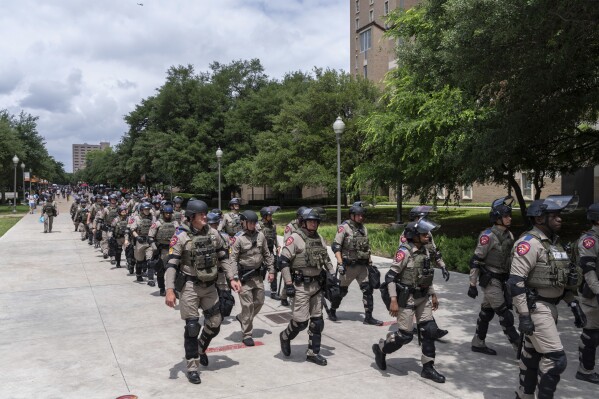National Guard soldiers were not called to address Israel-Hamas war protest at Texas university