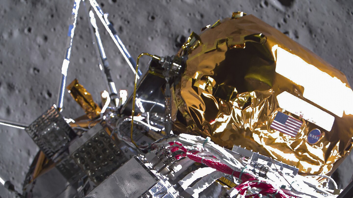 Toppled moon lander sends back more images, with only hours left until it dies