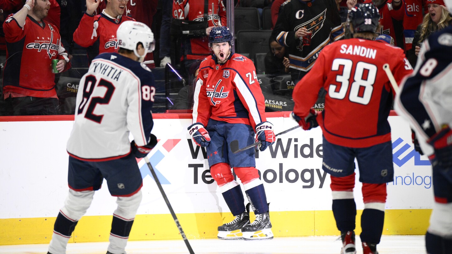 Capitals Beat Blue Jackets 7-2 at Home