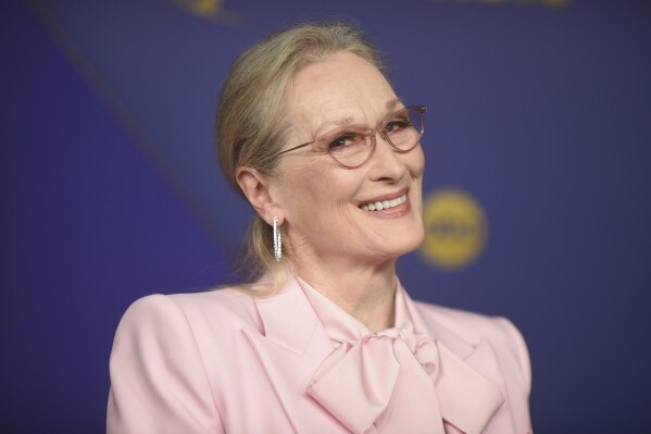 Meryl Streep arrives at the 76th Primetime Emmy Awards on Sunday, Sept. 15, 2024, at the Peacock Theater in Los Angeles. (Photo by Richard Shotwell/Invision/AP, File)