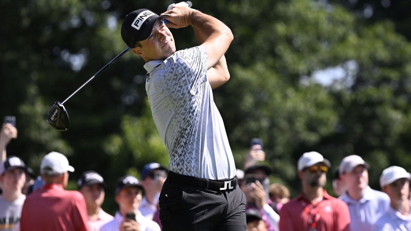 Viktor Hovland with a neck injury is among 3 players to withdraw at Travelers