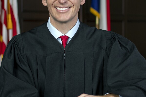 This undated photo provided by the North Carolina Administrative Office of the Courts in December 2024 shows North Carolina Court of Appeals Judge Jefferson Griffin. (North Carolina Administrative Office of the Courts via AP)