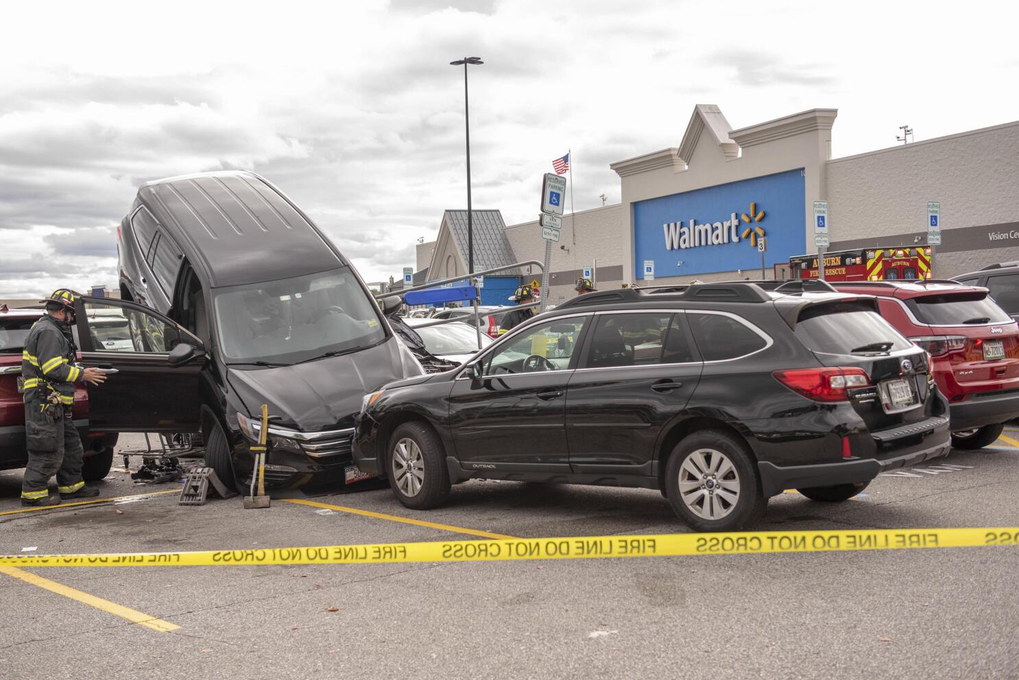 None injured in Walmart parking lot pileup involving 7 cars | AP News