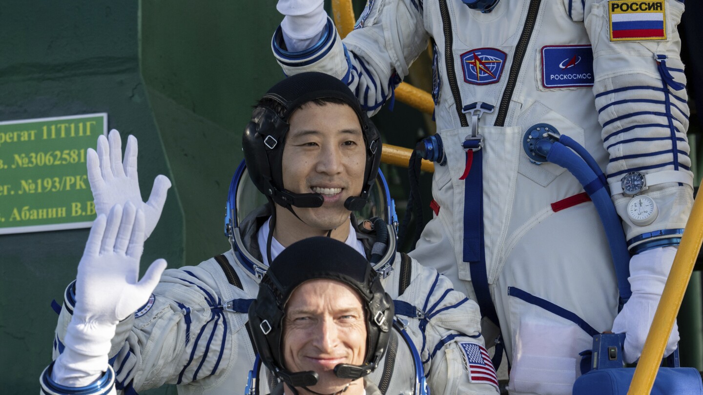A US-Russian crew of 3 launches to the International Space Station