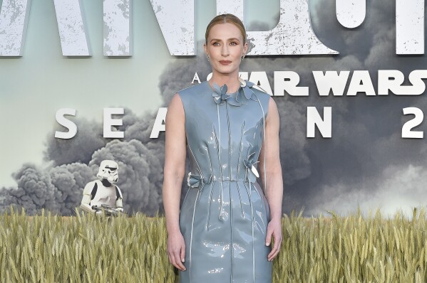 Genevieve O'Reilly poses for photographers upon arrival at a special screening for the second season of Andor, a Star Wars story, on Thursday, April 10, 2025, in London. (Photo by Thomas Krych/Invision/AP)