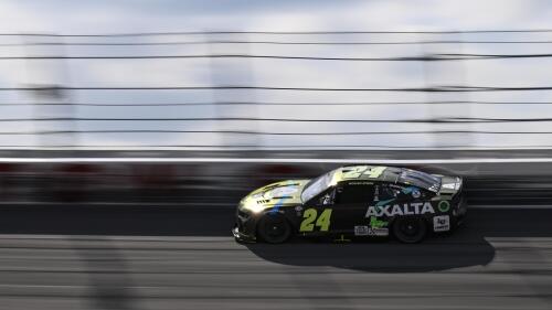 William Byron (24) competes during a NASCAR Cup Series auto race at Darlington Raceway, Sunday, May 14, 2023, in Darlington, S.C. (AP Photo/Matt Kelley)