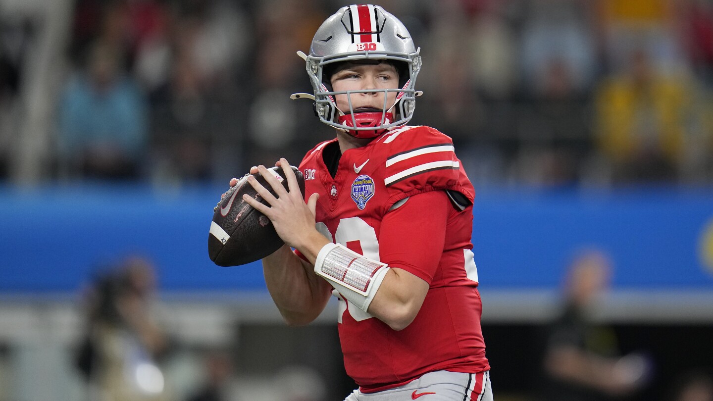 NCAA Soccer | Take a look at all these quarterbacks! Ohio St. has a excessive variety of sign callers as spring follow begins.