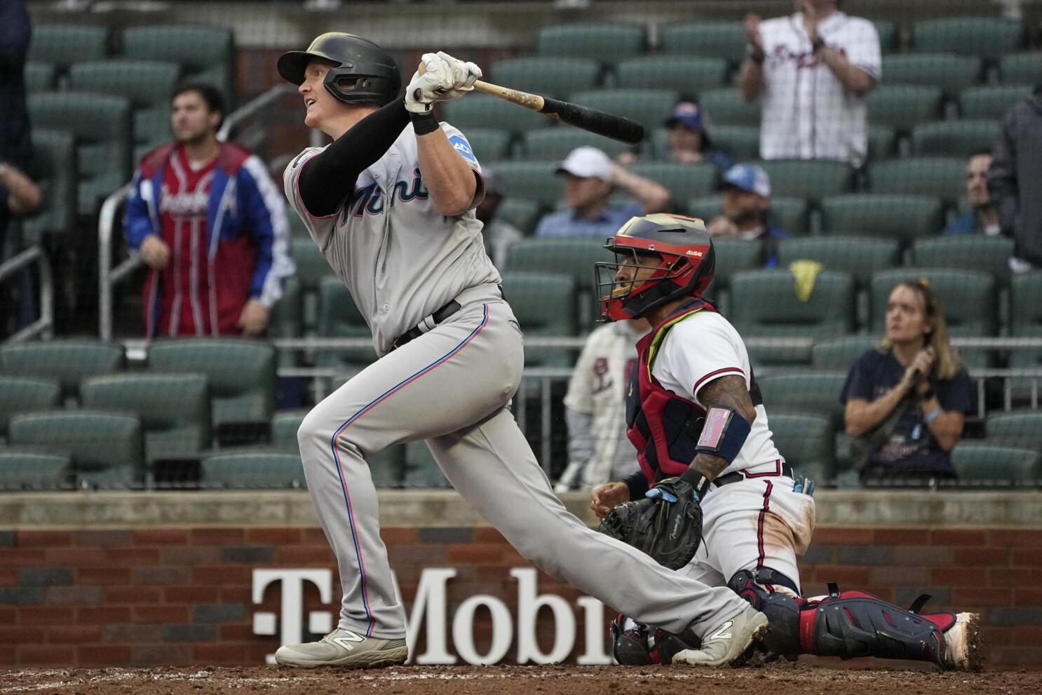 Atlanta Braves Chadwick Tromp (48) makes a run during the 3rd