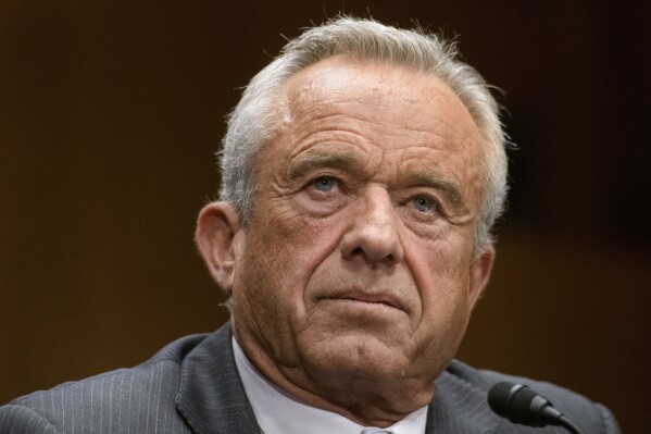 Robert F. Kennedy, Jr., President Trump's nominee to serve as Secretary of Health and Human Services testifies during a Senate Committee on Health, Education, Labor and Pensions hearing for his pending confirmation on Capitol Hill, Thursday, Jan. 30, 2025, in Washington. (AP Photo/Rod Lamkey, Jr., File)
