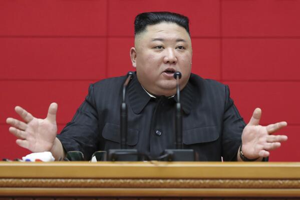 FILE - In this March 4, 2021, file photo provided by the North Korean government, North Korean leader Kim Jong Un delivers a speech during a workshop of chief secretaries of city and county committees of the ruling Workers' Party in Pyongyang, North Korea. State media say Kim vowed to launch an “uncompromising struggle” against anti-socialist elements and build a perfect self-supporting economy. Kim's comments released Thursday, May 27, 2021 come as he seeks greater internal strength to overcome pandemic-related difficulties and U.S.-led sanctions. Independent journalists were not given access to cover the event depicted in this image distributed by the North Korean government. The content of this image is as provided and cannot be independently verified. (Korean Central News Agency/Korea News Service via AP, File)