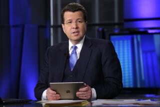 FILE - Anchor Neil Cavuto is photographed during his "Cavuto: Coast to Coast" program, on the Fox Business Network, in New York, Thursday, March 9, 2017. The Fox News Channel anchor Cavuto tested positive for COVID-19, which he said left him surprised but grateful that he was vaccinated. Cavuto, who received word after Monday's Fox News Channel's “Your World with Neil Cavuto" show that he had the virus, was off the air on Tuesday, Oct. 19, 2021. (AP Photo/Richard Drew, File)